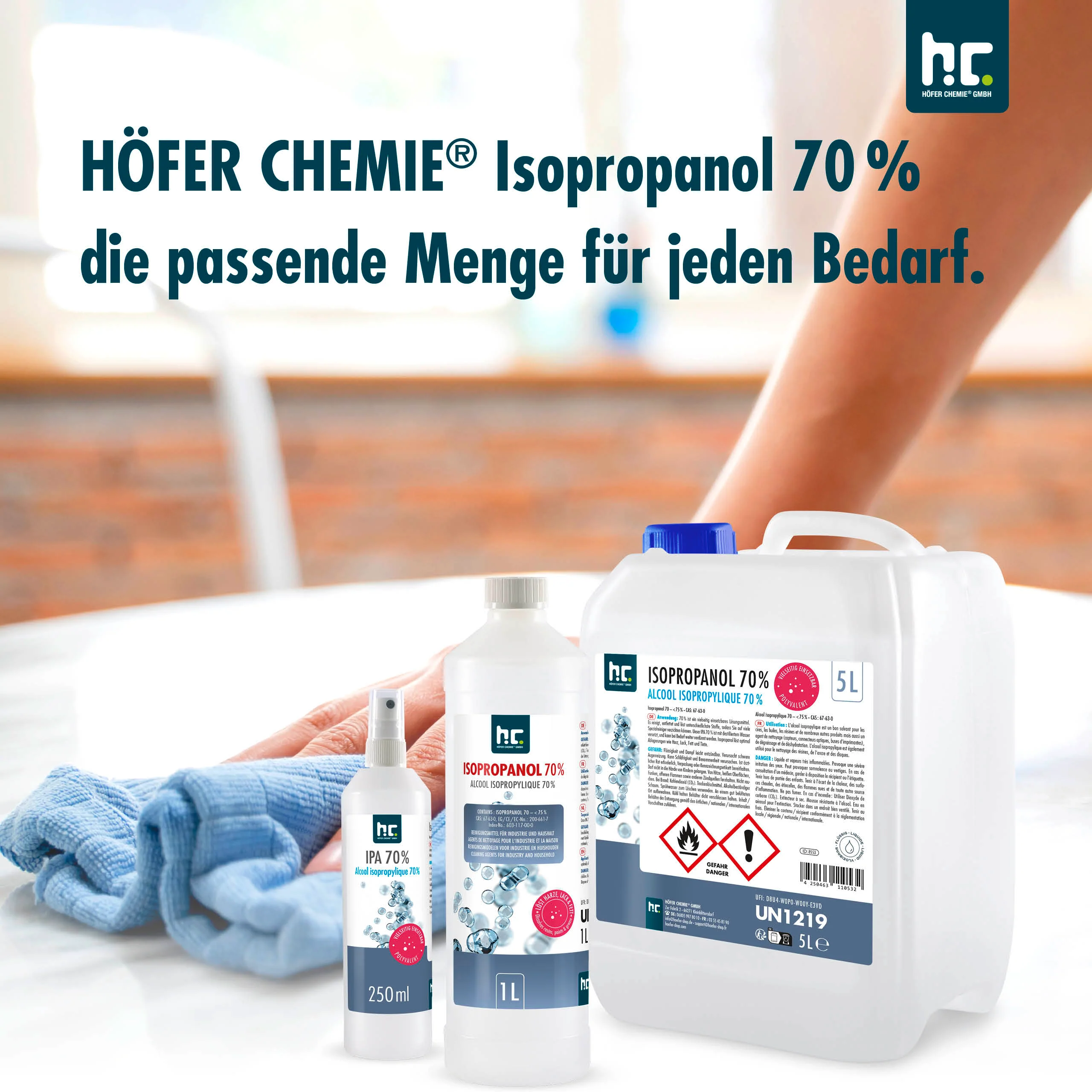 5 L Höfer Chemie® Isopropanol 70% in Kanistern - Image 6