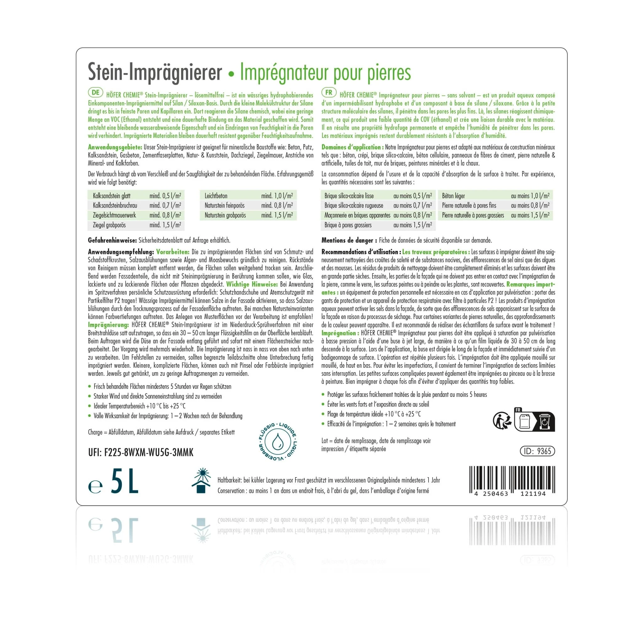 5 L Höfer Chemie® Steinimprägnierung in Kanister - Image 12