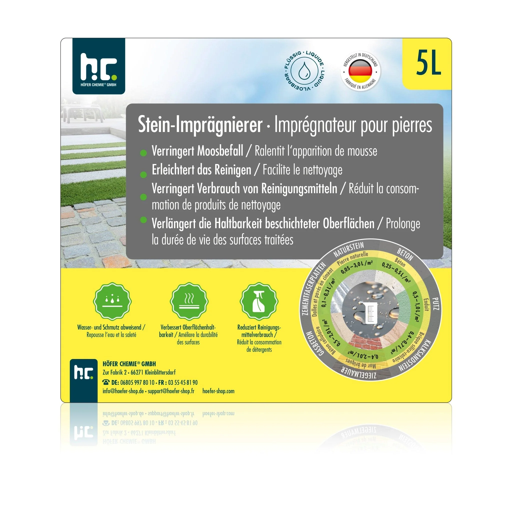 5 L Höfer Chemie® Steinimprägnierung in Kanister - Image 13
