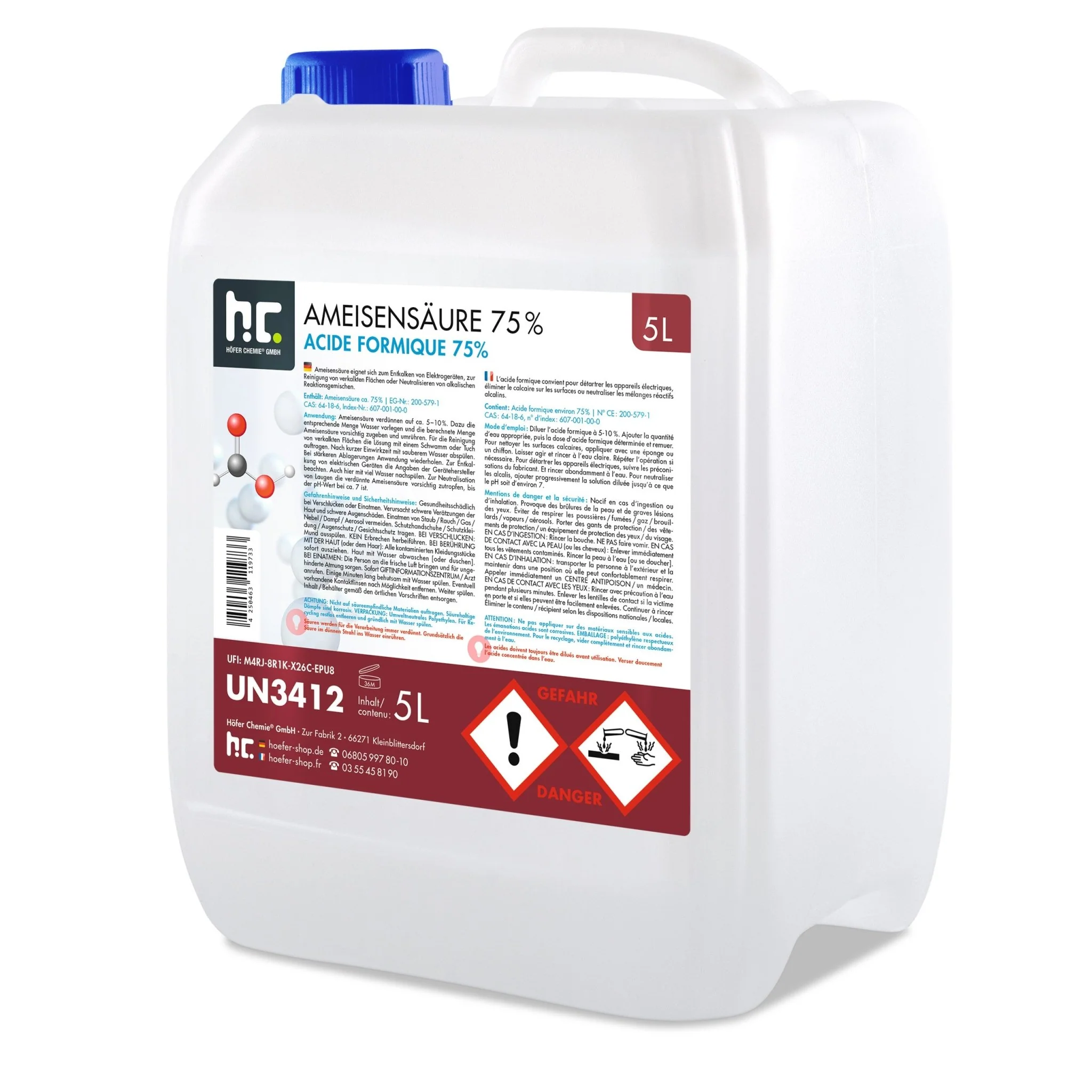 5 L Höfer Chemie® Ameisensäure 73% technische Qualität - Image 16
