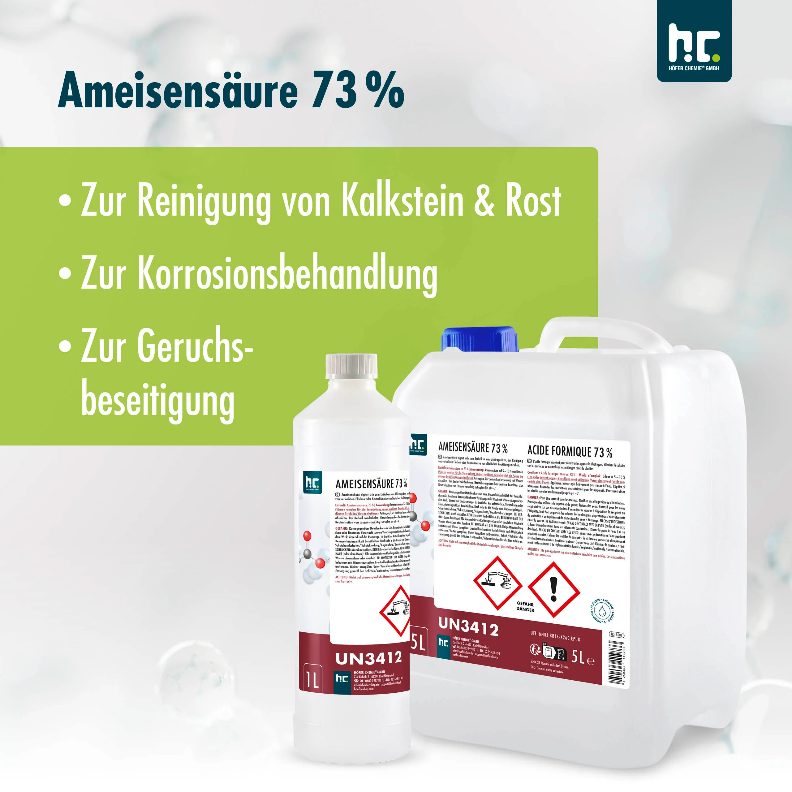 5 L Höfer Chemie® Ameisensäure 73% technische Qualität - Image 3