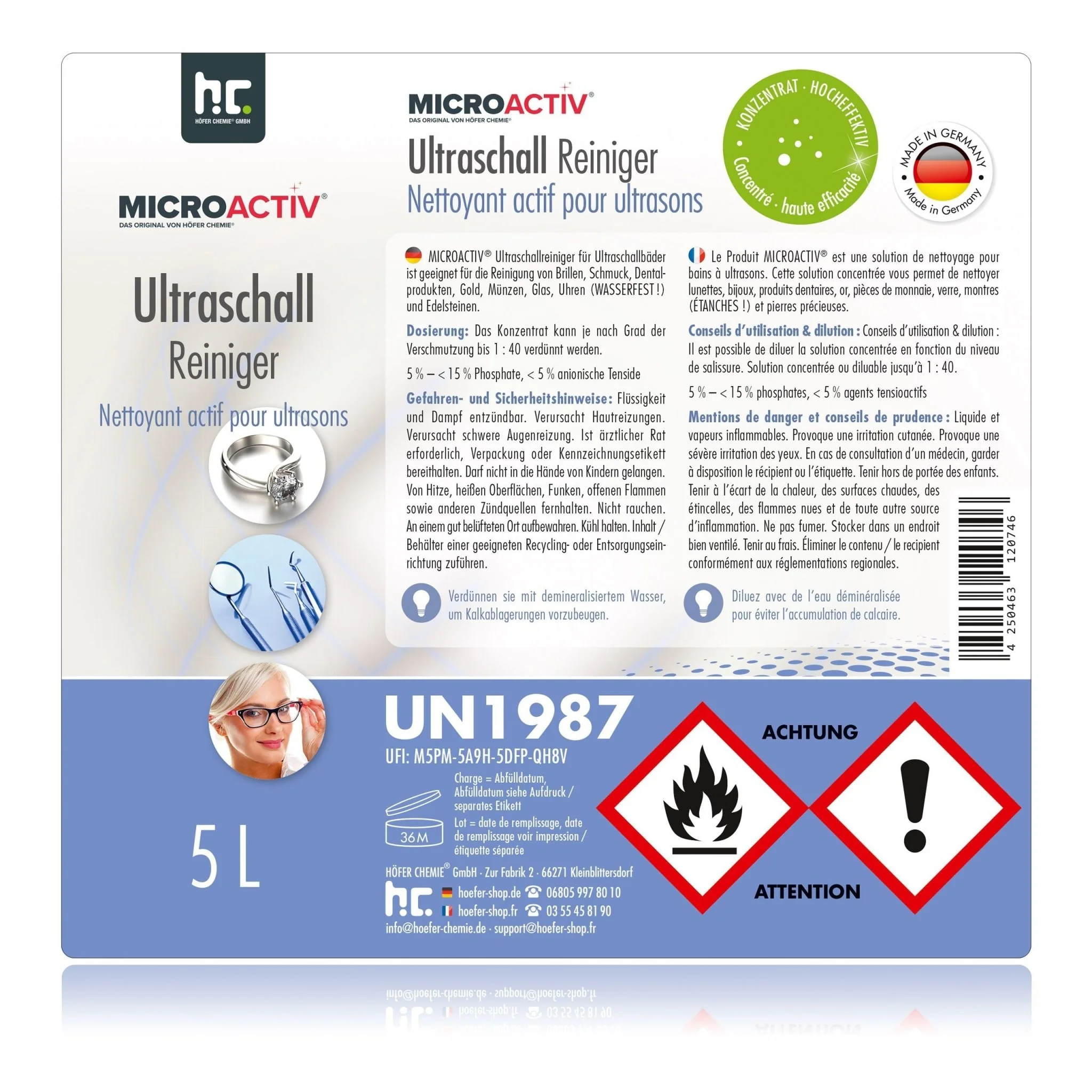 5 L Microactiv® Ultraschallreiniger Flüssig-Konzentrat für Ultraschallbad - Image 14
