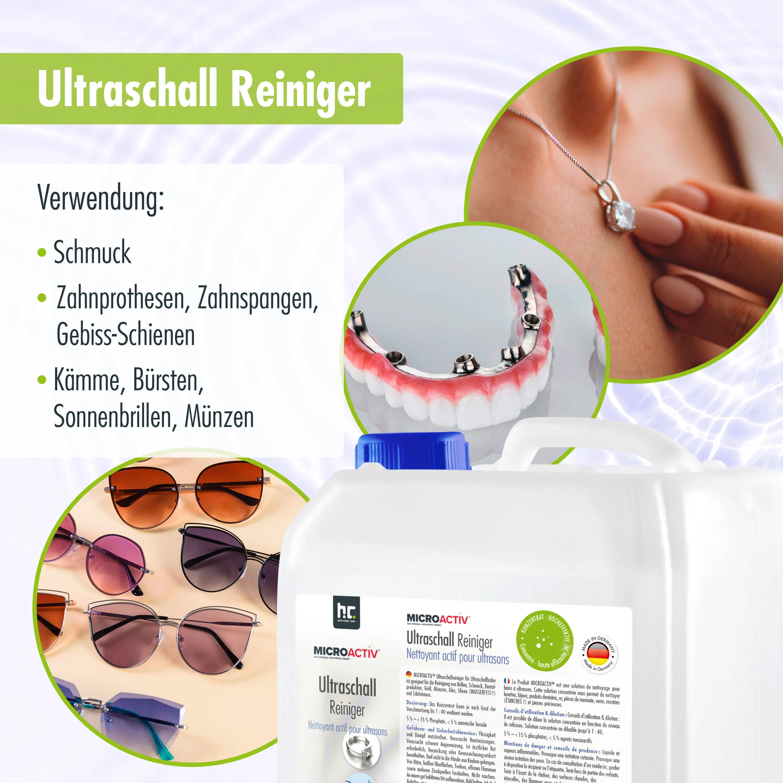 5 L Microactiv® Ultraschallreiniger Flüssig-Konzentrat für Ultraschallbad - Image 4