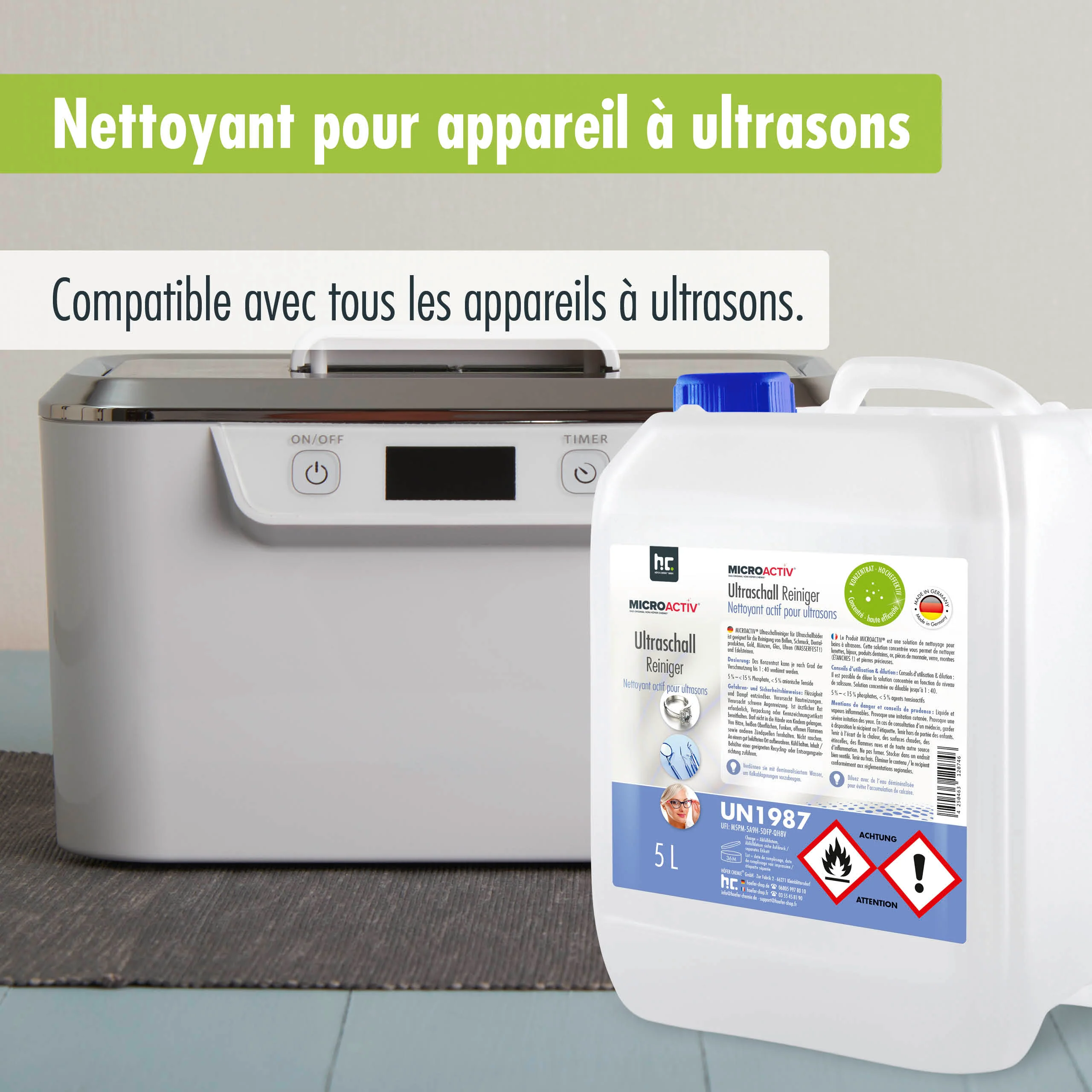 5 L Microactiv® Ultraschallreiniger Flüssig-Konzentrat für Ultraschallbad - Image 9