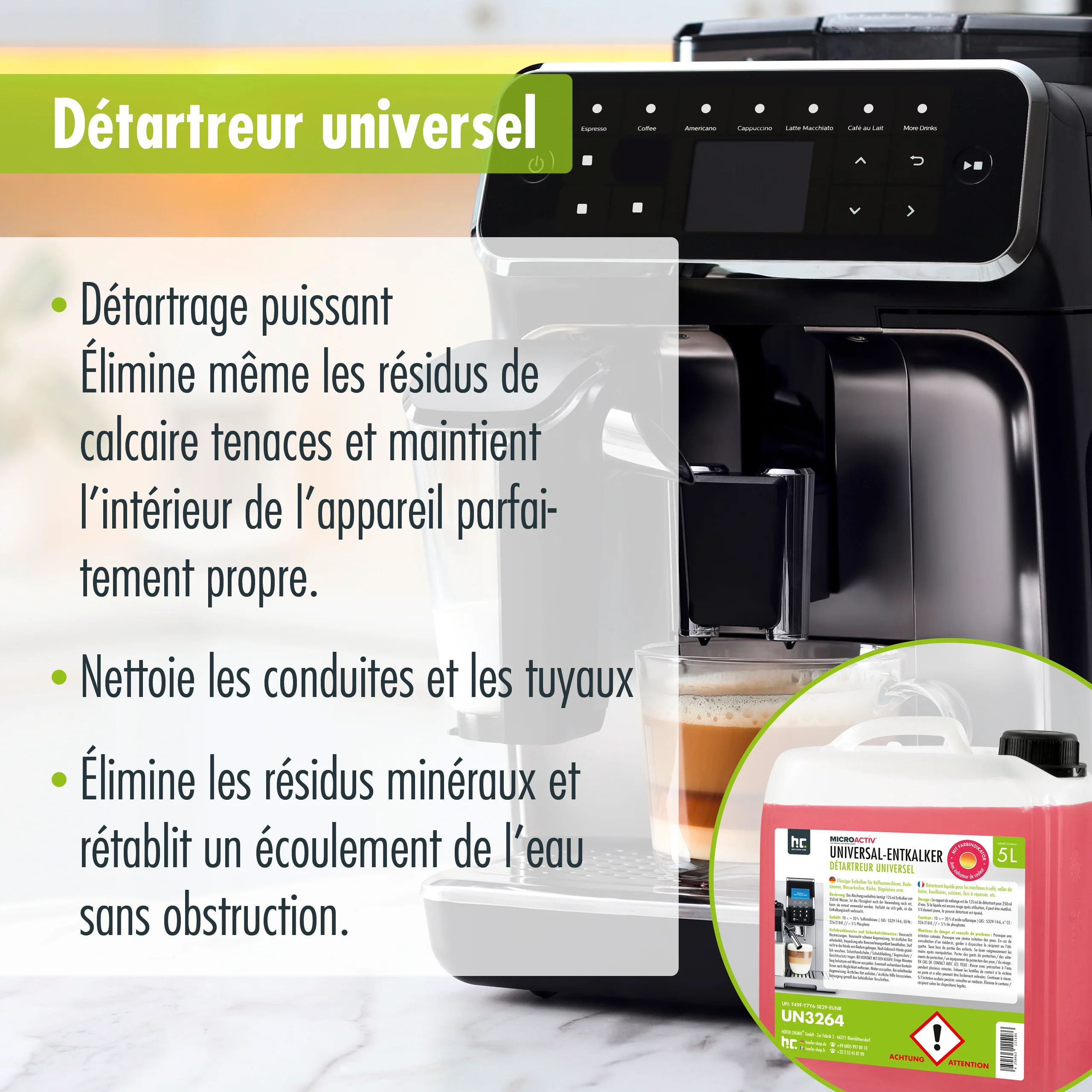 5 L Microactiv® Universal Entkalker mit Farbindikator für Kaffeevollautomaten im Kanister - Image 9