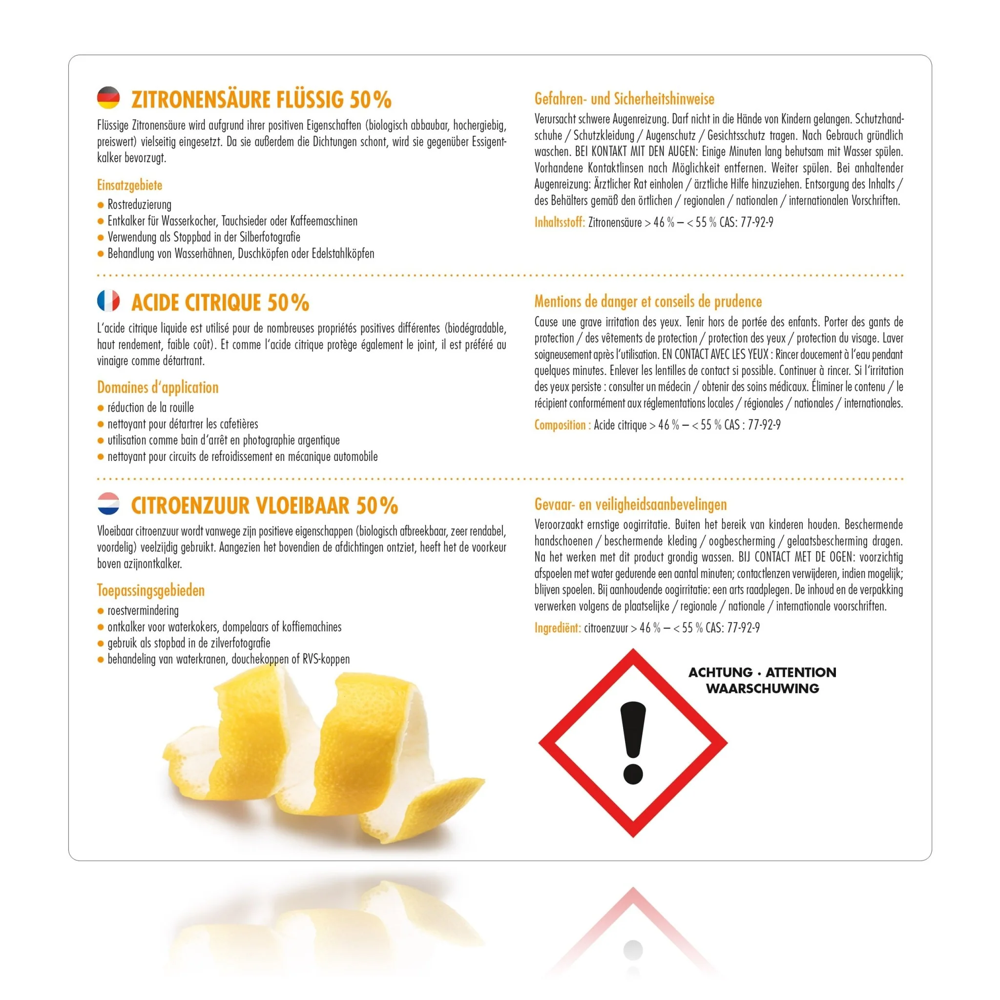 5 L Microactiv® Zitronensäure 50% flüssig Entkalker in Kanister - Image 5