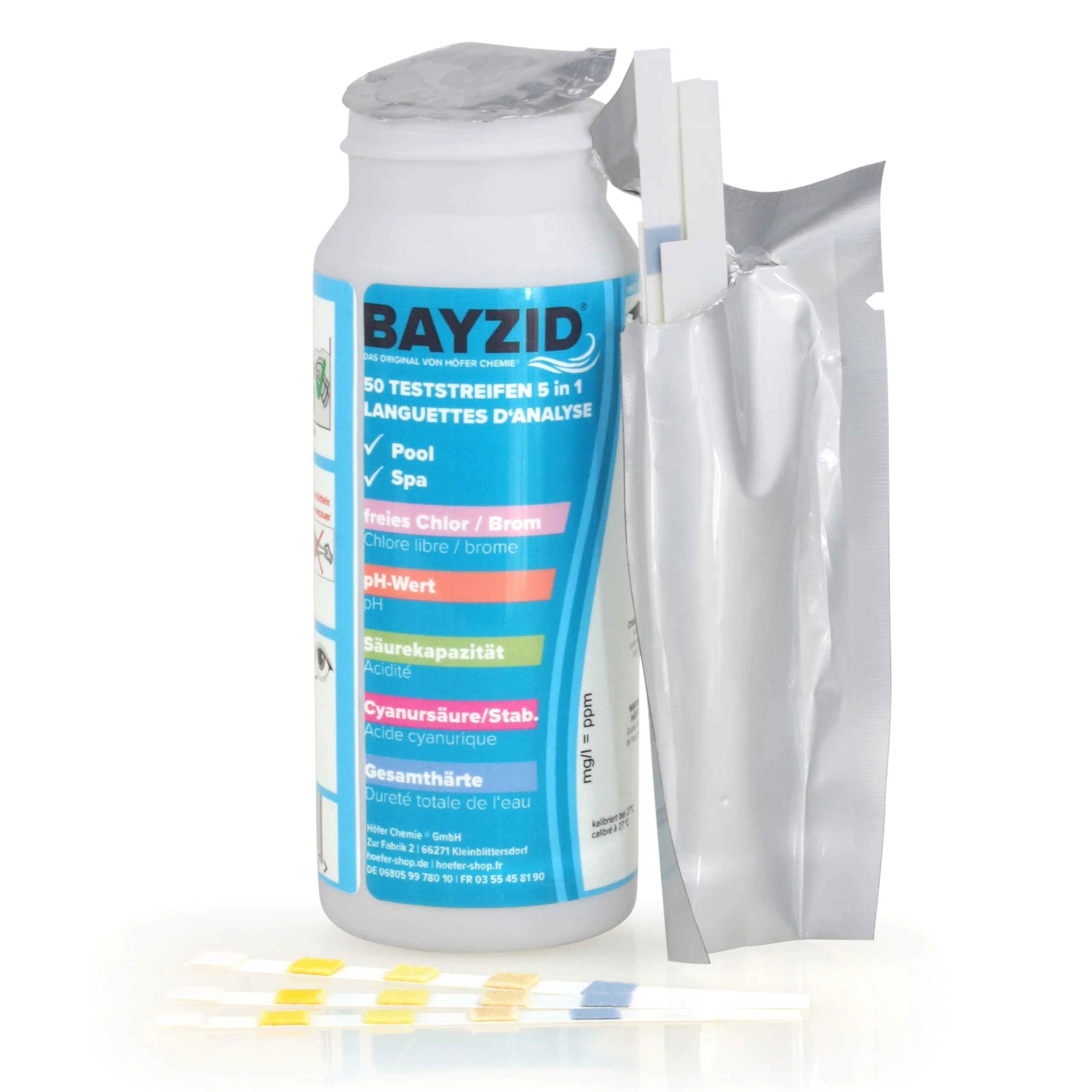 50 Stück BAYZID® 5 in 1 Pool Teststreifen - Image 4