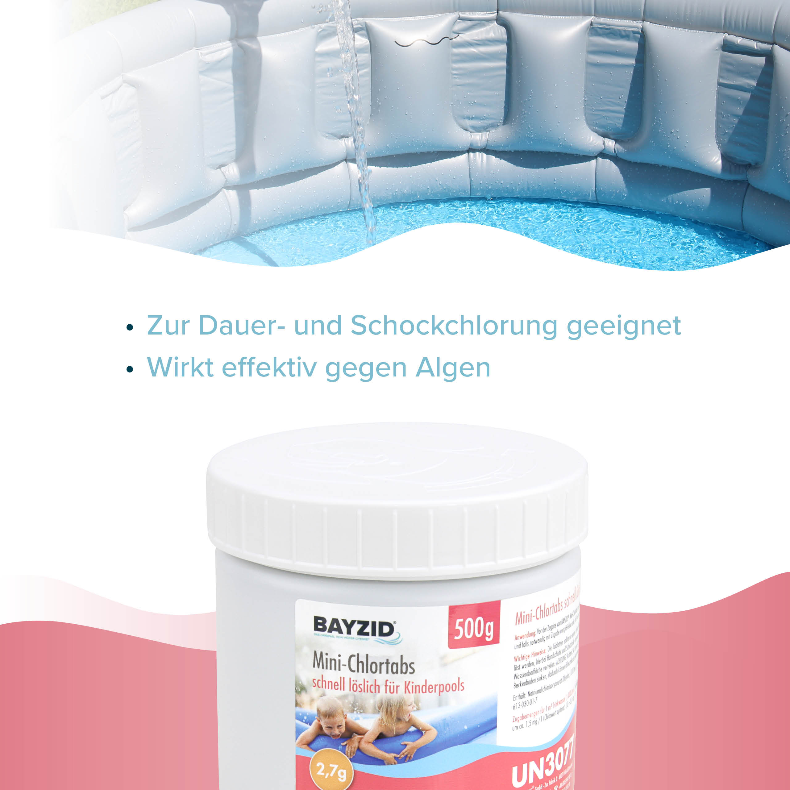 500 g BAYZID® Mini - Chlortabs 2,7 g für kleine Pools - Image 4