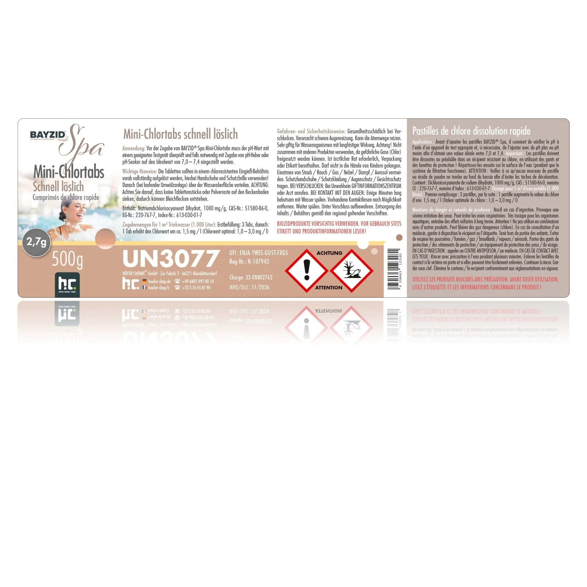 500 g BAYZID® SPA Mini - Chlortabs 2,7 g schnell löslich - Image 7
