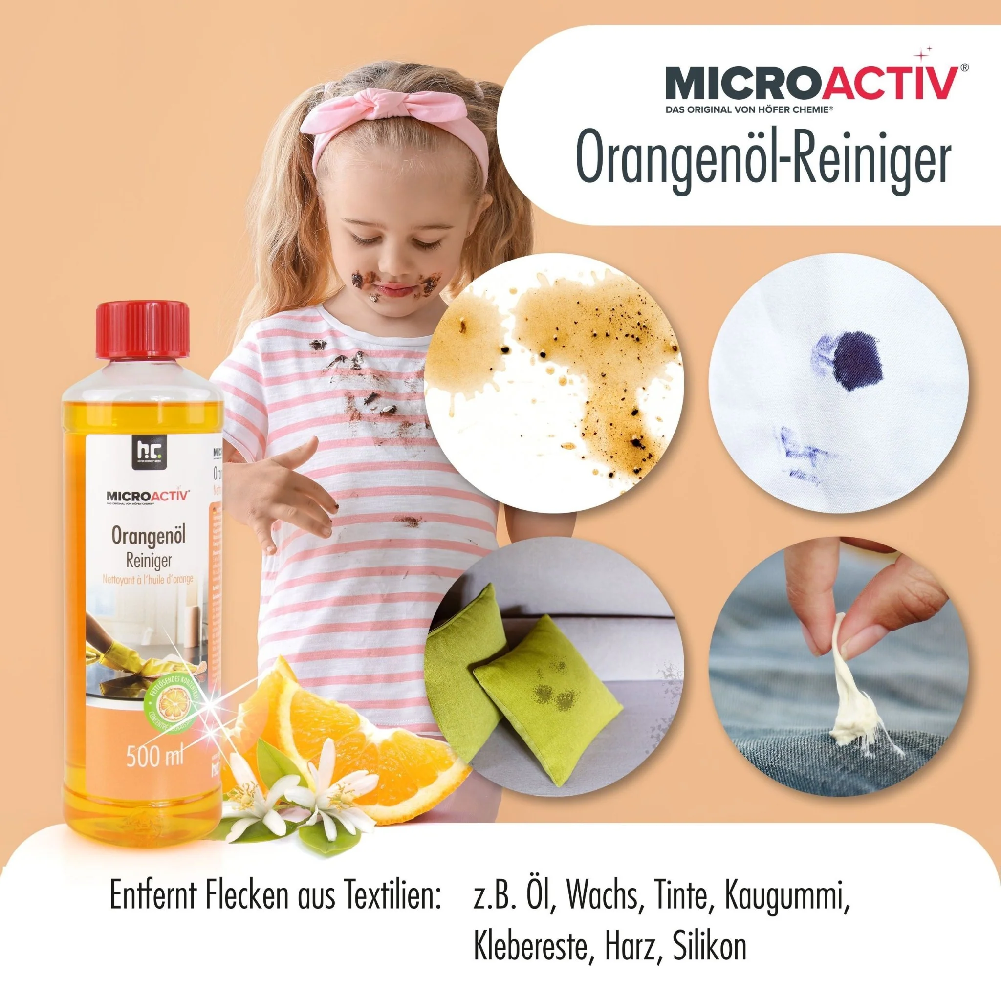 500 ml Microactiv® Orangenöl Reiniger Konzentrat in Flasche - Image 6