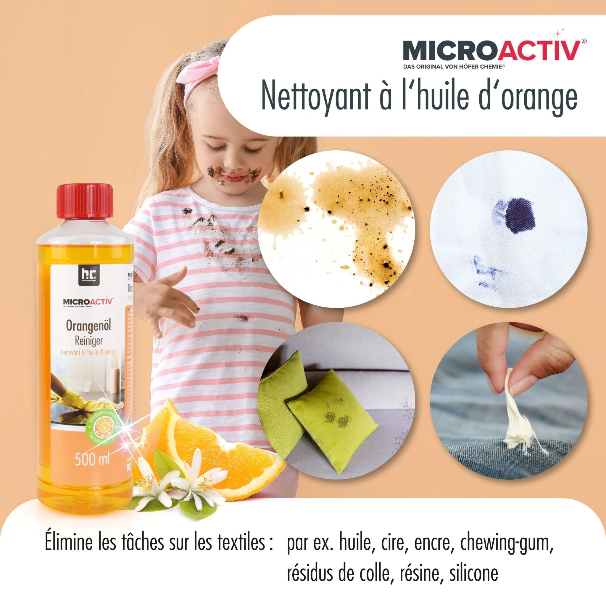 500 ml Microactiv® Orangenöl Reiniger Konzentrat in Flasche - Image 7