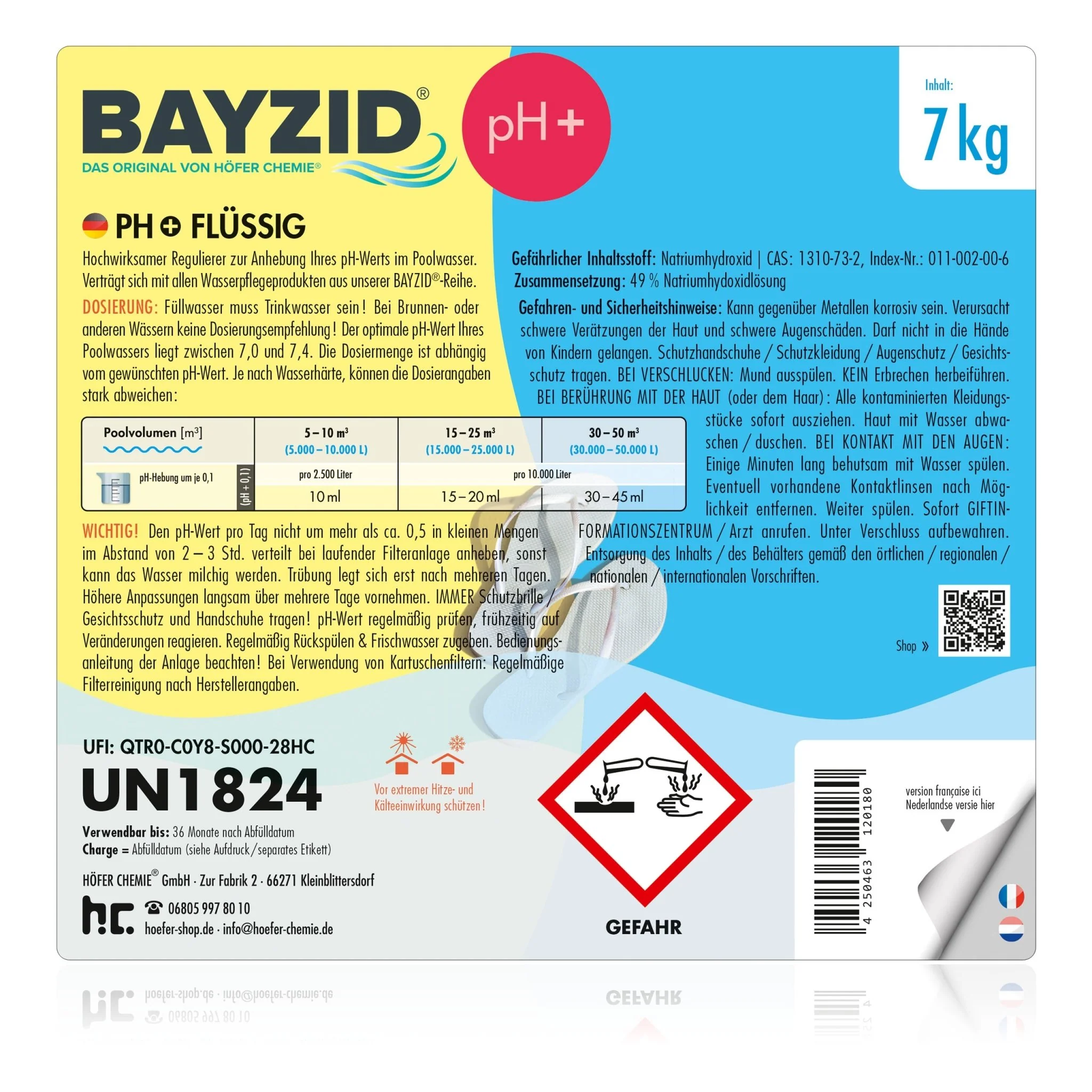 7 kg BAYZID® pH Plus flüssig für Pools in handlichen Kanistern - Image 12