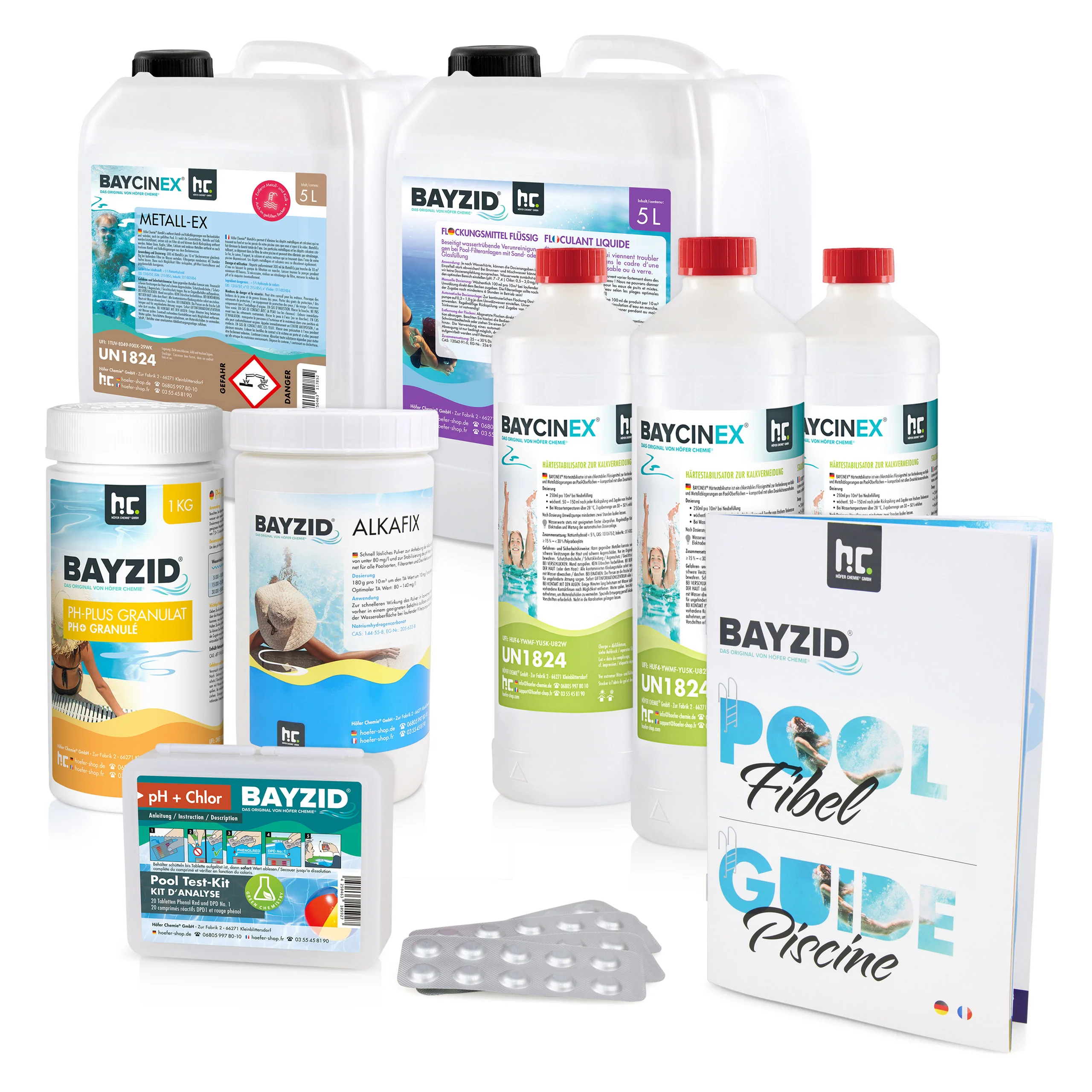 BAYZID® Anti Trübungs-Set für Pools mit Brunnenwasser