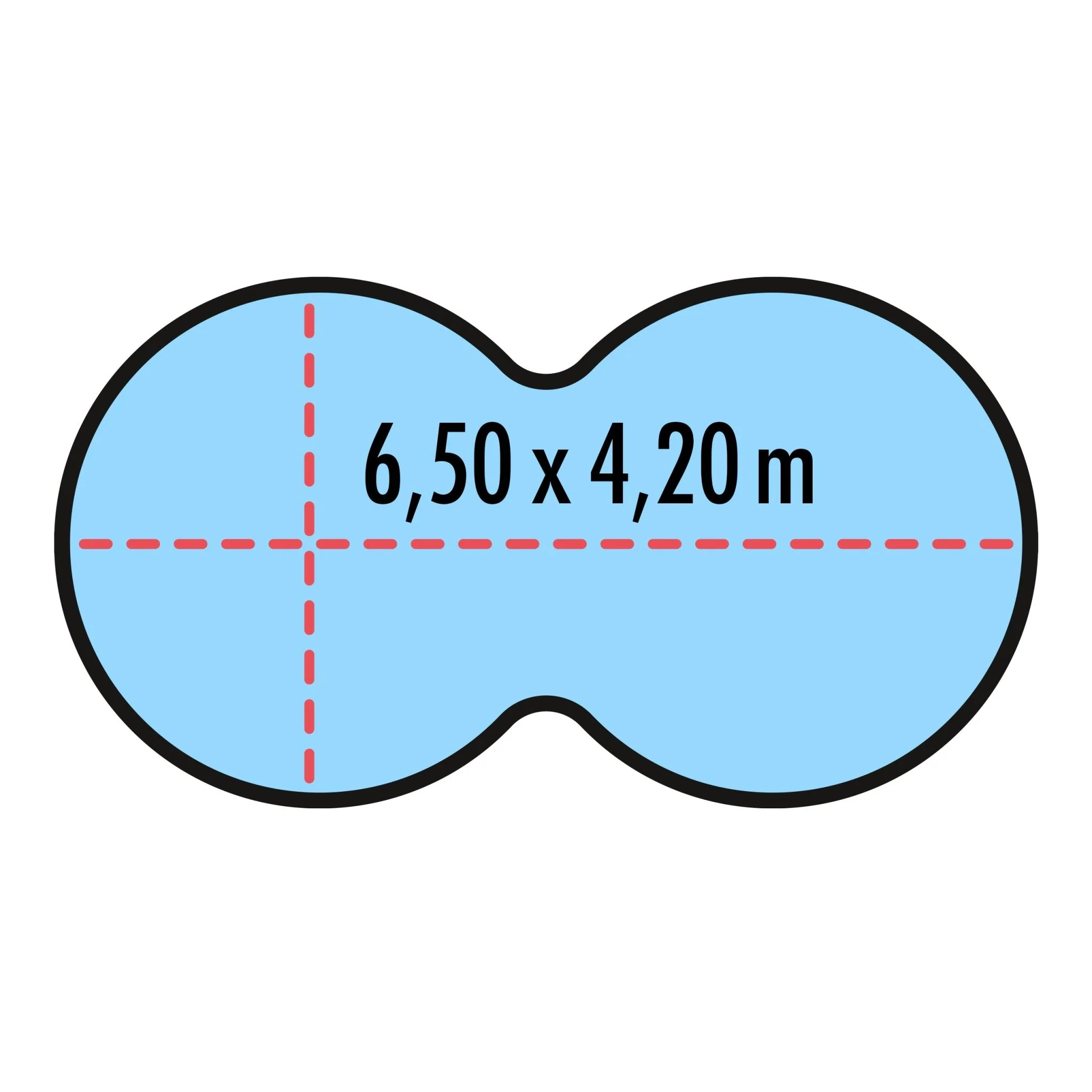 Poolabdeckung für achtförmige Pools 6,50 x 4,20 m - Image 2