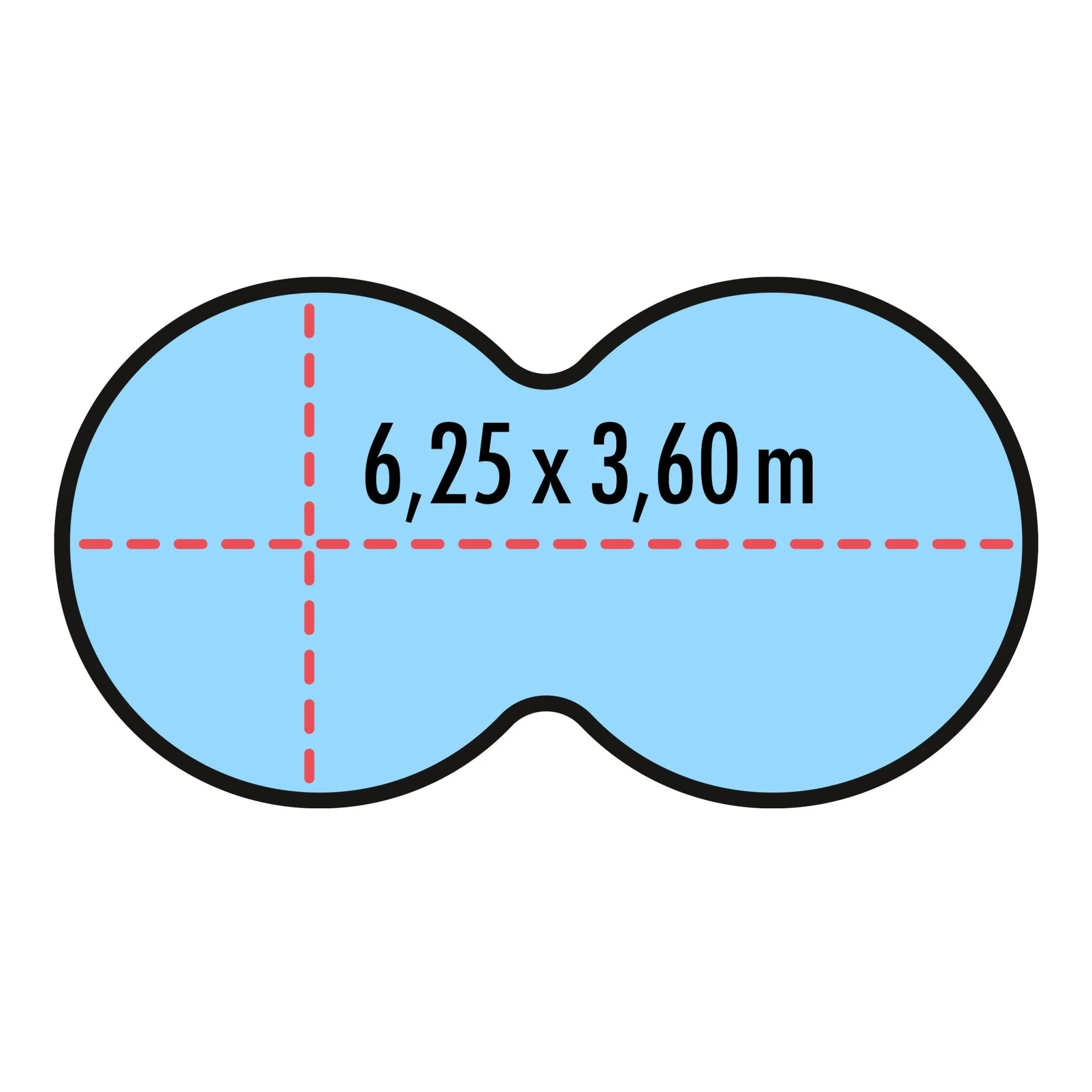 Poolabdeckung für achtförmige Pools 6,25 x 3,60 m - Image 2