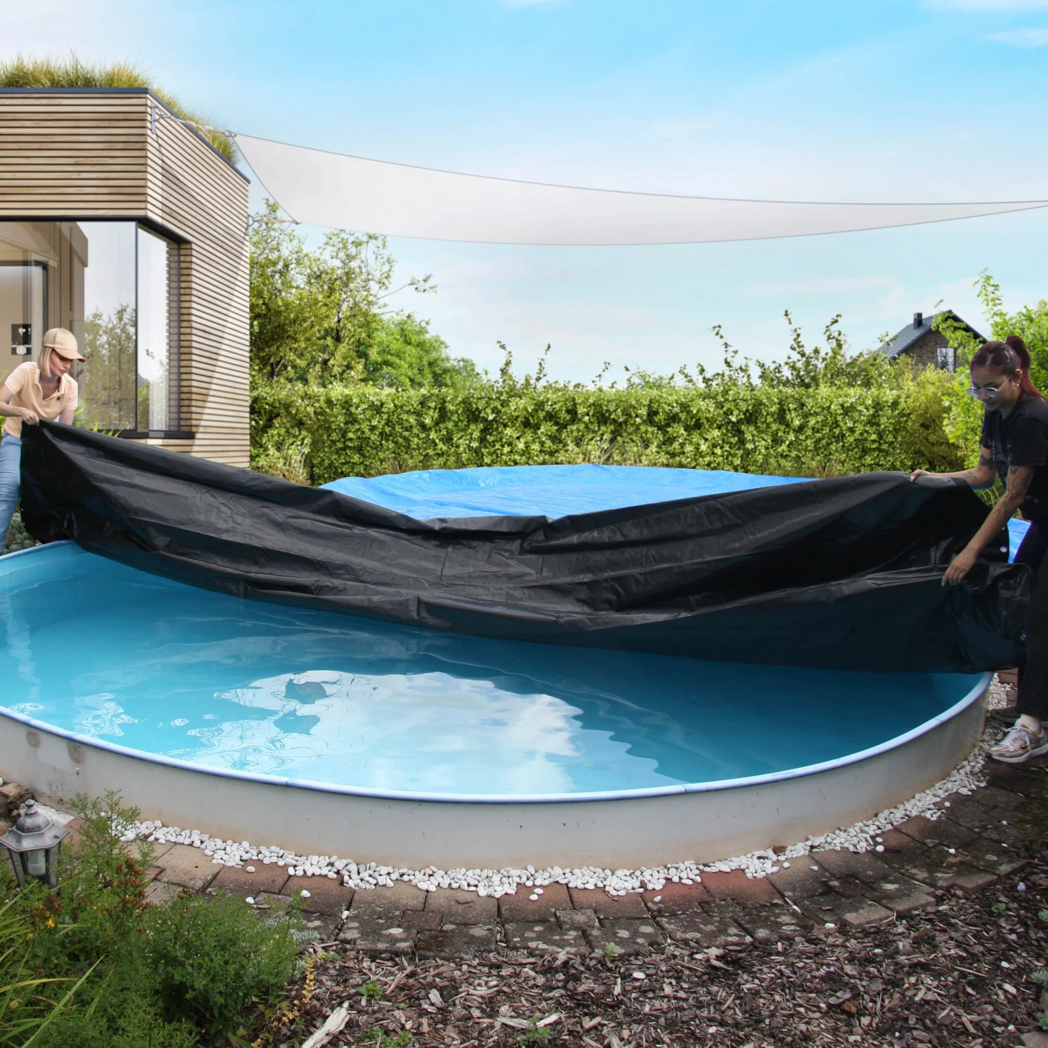 Poolabdeckung für achtförmige Pools 6,25 x 3,60 m - Image 7