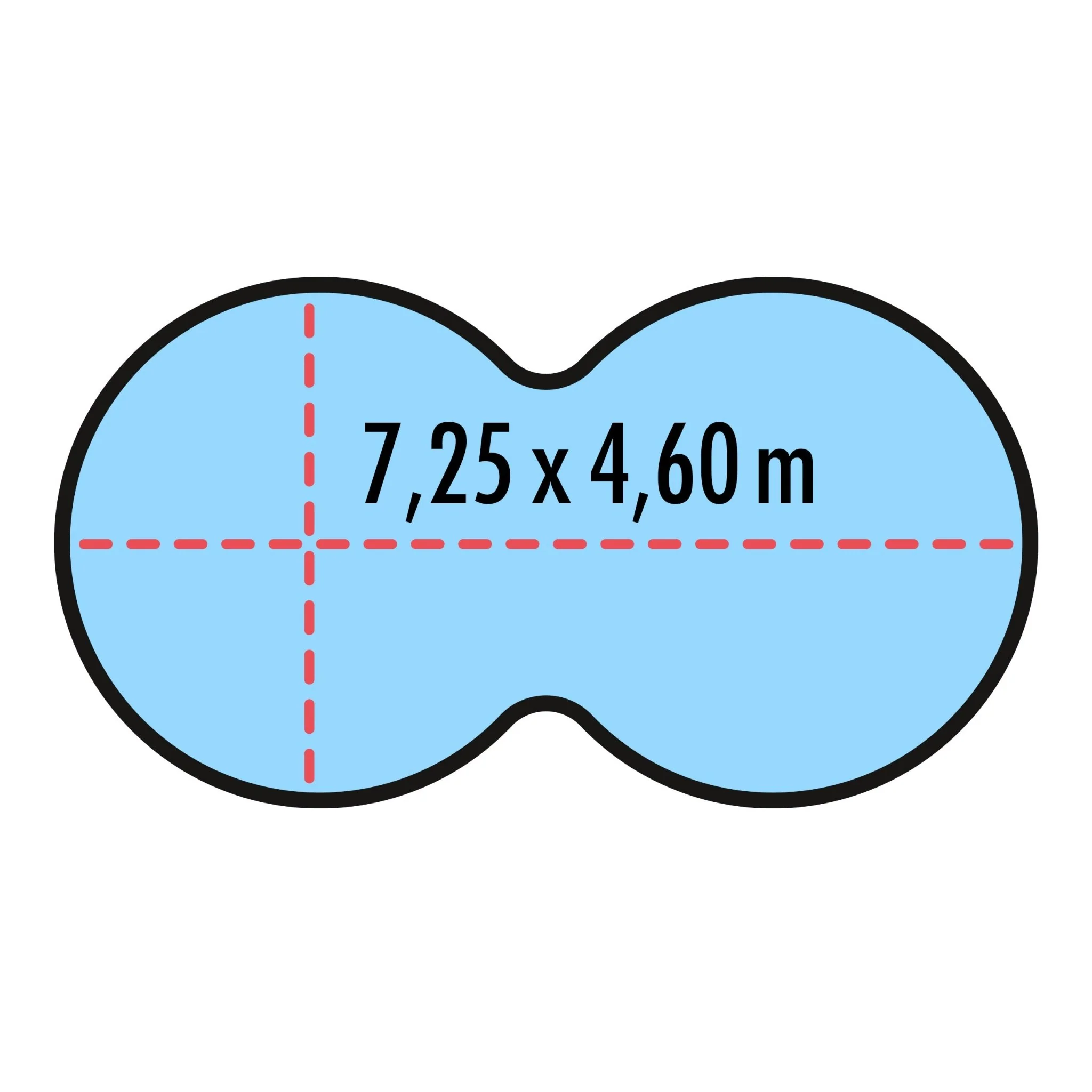 Poolabdeckung für achtförmige Pools 7,25 x 4,60 m - Image 2