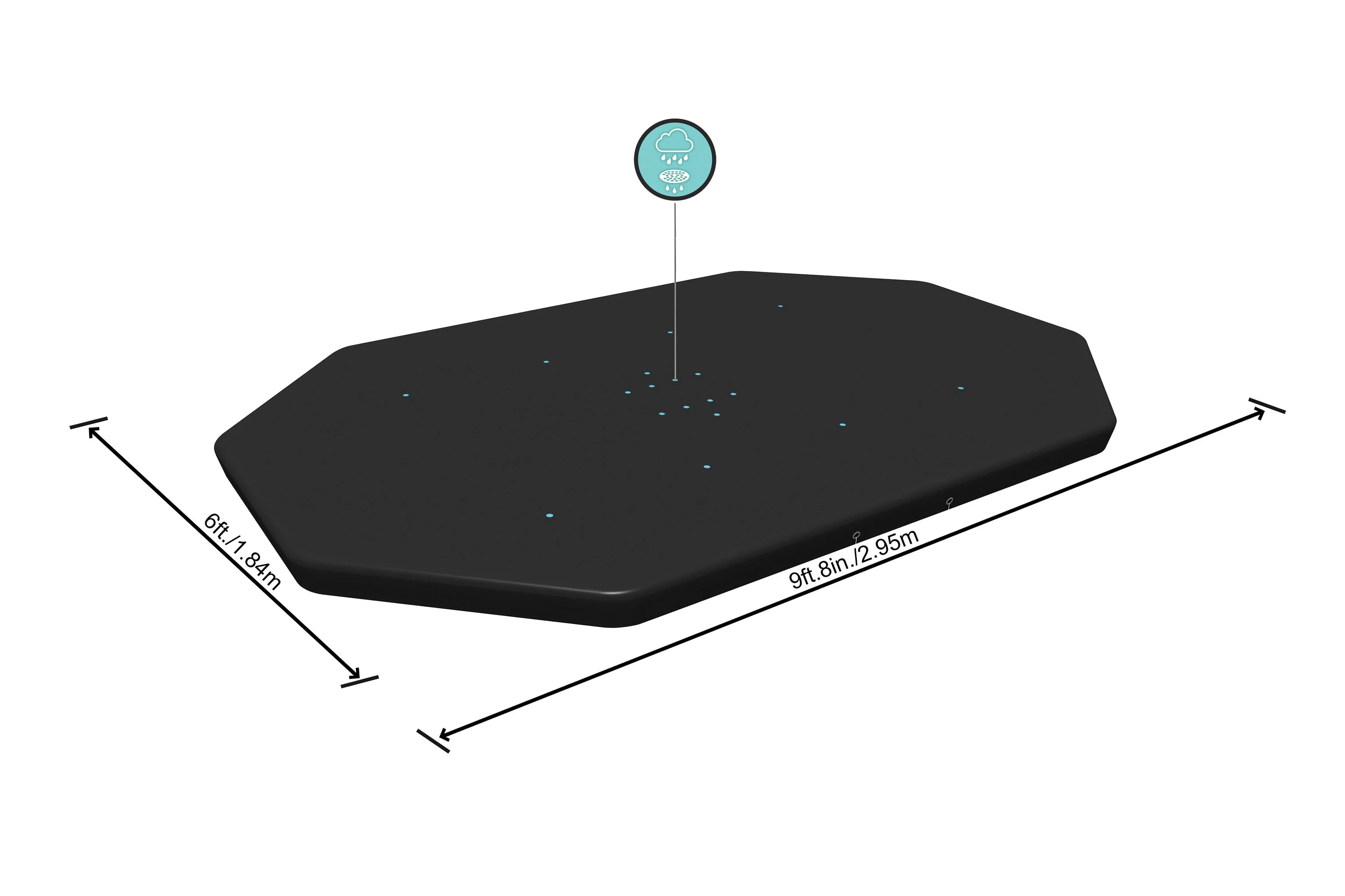 Pool PVC-Abdeckplane 305 x 184 cm für Power Steel™ Oval Pools - Image 2