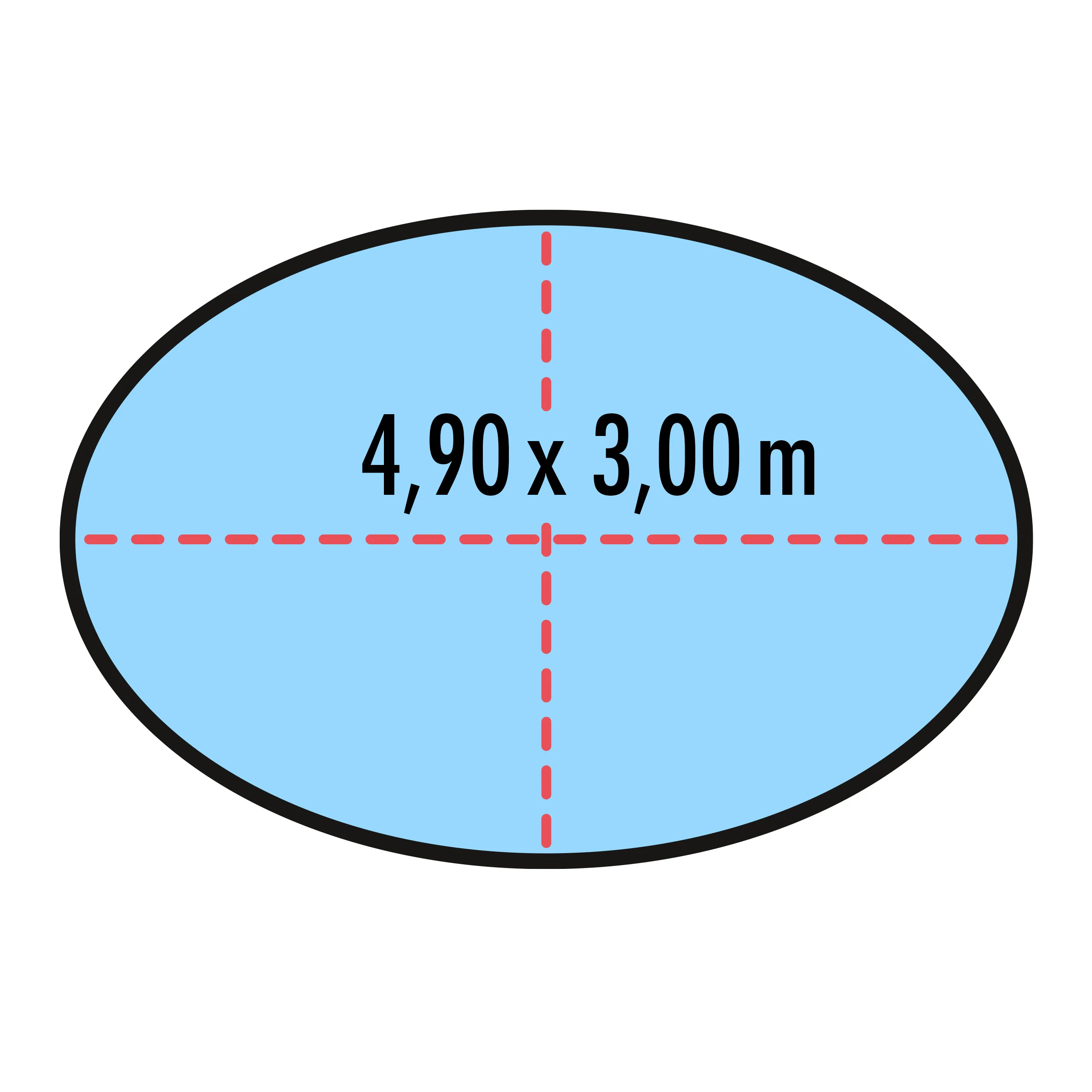 Poolabdeckung für ovale Pools 4,90 x 3 m - Image 2
