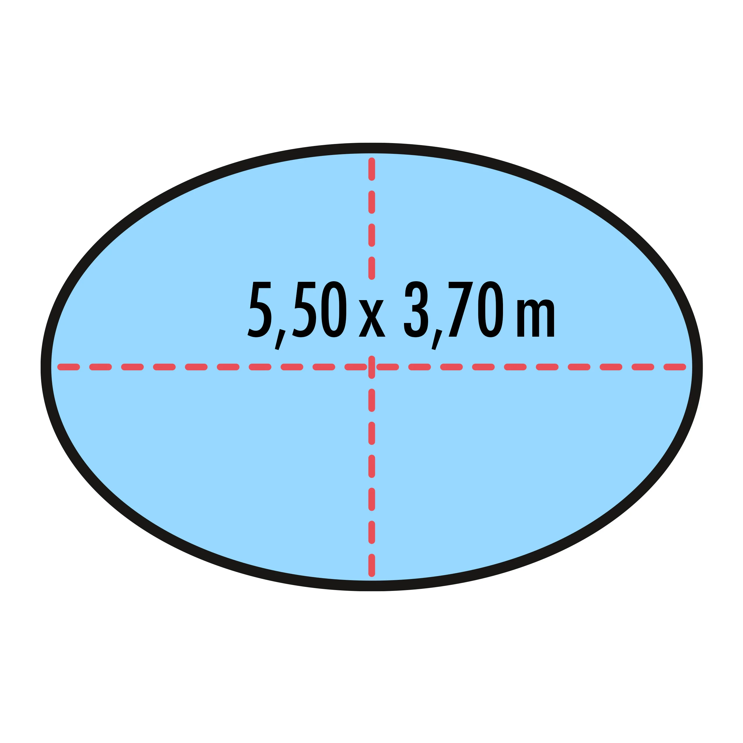 Poolabdeckung für ovale Pools 5,50 x 3,70 m - Image 2